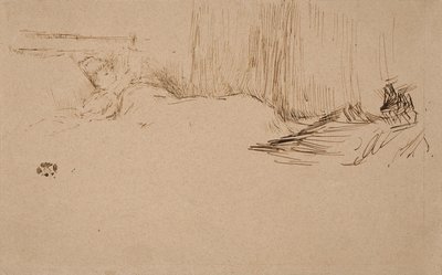 Dziewczyna czytająca w łóżku, ok. 1882 r. autorstwa James Abbott McNeill Whistler