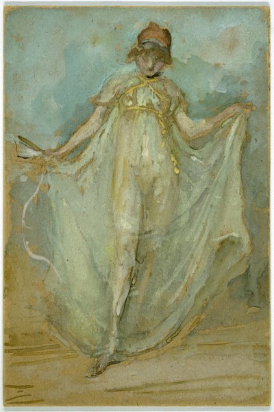 Zielony i niebieski: Tancerz, ok. 1893 r. autorstwa James Abbott McNeill Whistler