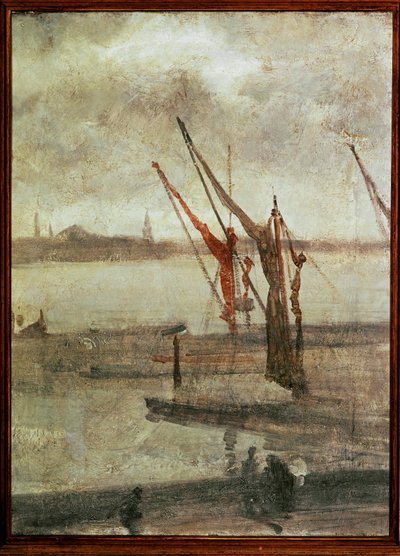 Szary i srebrny, Chelsea Wharf autorstwa James Abbott McNeill Whistler
