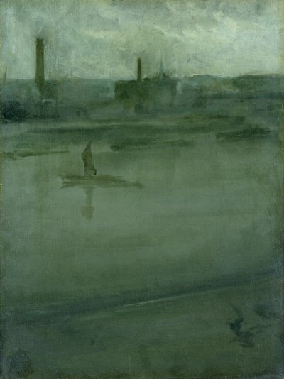 Szary i srebrny: Tamiza autorstwa James Abbott McNeill Whistler