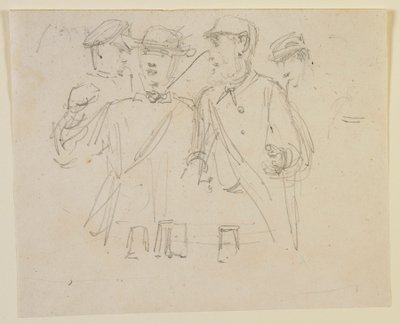 Grupa czterech mężczyzn, 1858. autorstwa James Abbott McNeill Whistler