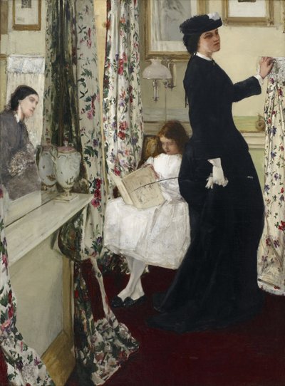 „Harmony in Green and Rose: The Music Room” Obraz Jamesa Abbotta McNeilla Whistlera (1834-1903) 1860 Freer Gallery of Art, Waszyngton USA autorstwa James Abbott McNeill Whistler