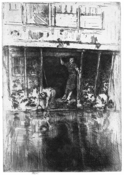 Dom nad kanałem w Amsterdamie Pierrot autorstwa James Abbott McNeill Whistler