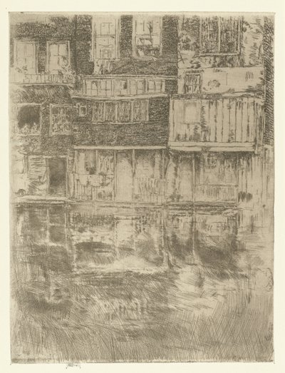 Domy w Amsterdamie Square House, Amsterdam autorstwa James Abbott McNeill Whistler