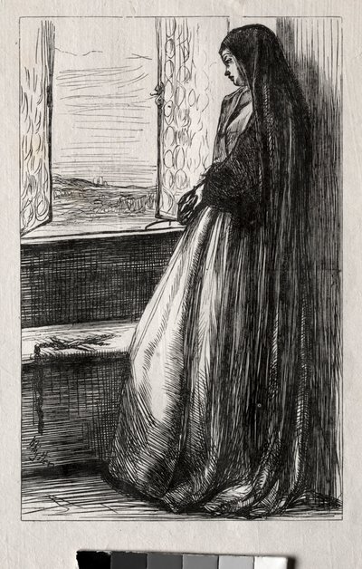 Ilustracja do hrabiego Bruckhardta w Raz w tygodniu, 1862. autorstwa James Abbott McNeill Whistler
