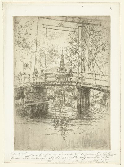 Mały most zwodzony w Amsterdamie Mały Most Zwodzony, Amsterdam autorstwa James Abbott McNeill Whistler