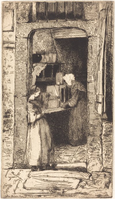 Sprzedawca musztardy, 1858. autorstwa James Abbott McNeill Whistler