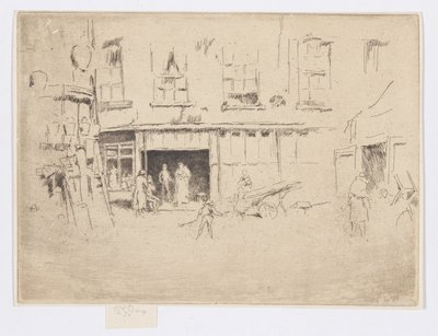 Mały dwór, ok. 1880-81 (akwaforta; tusz na papierze) autorstwa James Abbott McNeill Whistler