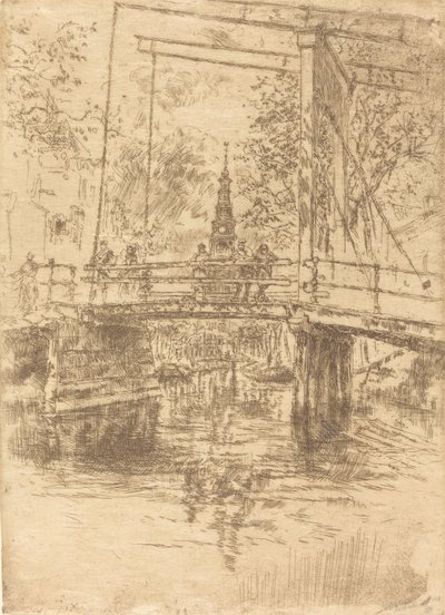 Mały most zwodzony, Amsterdam, 1889. autorstwa James Abbott McNeill Whistler