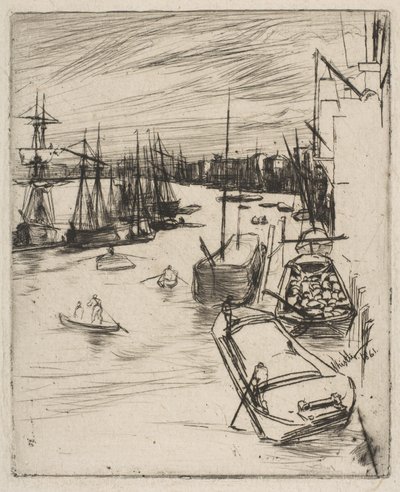 Little Wapping The Little Rotherhithe, 1861. autorstwa James Abbott McNeill Whistler