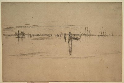Long Lagoon, ok. 1879-80 (trawienie i tusz węglowy na papierze) autorstwa James Abbott McNeill Whistler