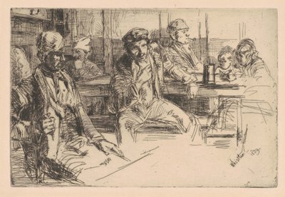 Longshoreman, 1859 (trawienie i sucha igła na papierze wykładanym) autorstwa James Abbott McNeill Whistler