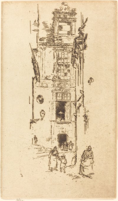 Ratusz, Loches, 1888. autorstwa James Abbott McNeill Whistler