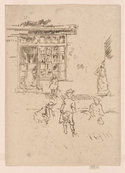 Marmury, ok. 1886-88 (akwaforta; tusz na papierze) autorstwa James Abbott McNeill Whistler