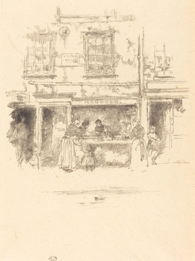 Sklep rybny Maundera, Chelsea, 1890. autorstwa James Abbott McNeill Whistler