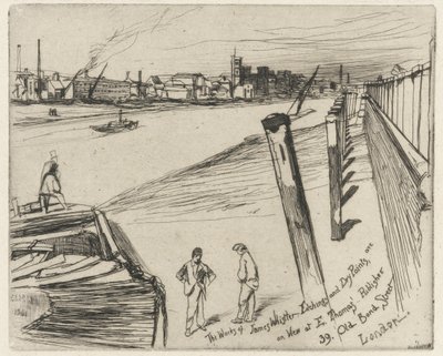 Millbank, 1861 (akwaforta na papierze) autorstwa James Abbott McNeill Whistler