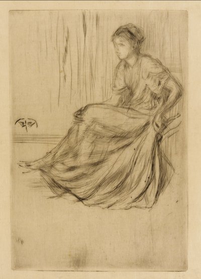 Model w pozycji siedzącej, 1873. autorstwa James Abbott McNeill Whistler