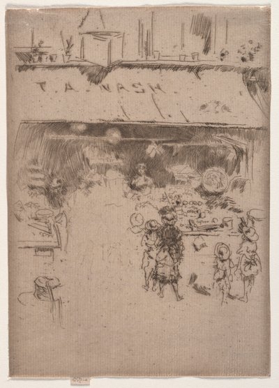 Sklep z owocami Nasha. autorstwa James Abbott McNeill Whistler