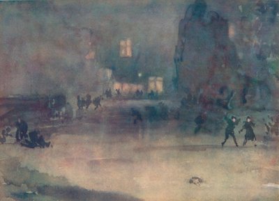 Nokturn - Amsterdam w śniegu, 1882, 1904 autorstwa James Abbott McNeill Whistler