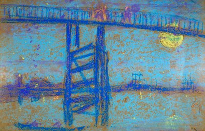 Nokturn: Battersea Bridge, 1872-1873 autorstwa James Abbott McNeill Whistler