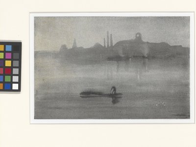 Nocturne: Tamiza w Battersea (lithotint) autorstwa James Abbott McNeill Whistler