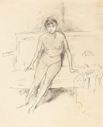 Nagi model na empirowej sofie, 1893. autorstwa James Abbott McNeill Whistler