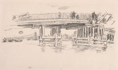 Stary most Battersea, 1879 r. autorstwa James Abbott McNeill Whistler