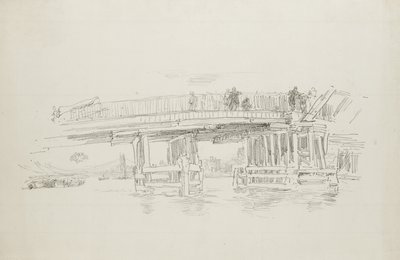 Old Battersea Bridge, 1879, opublikowano 1887 autorstwa James Abbott McNeill Whistler