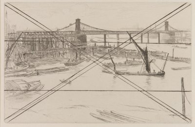 Stary most Hungerford, 1861. autorstwa James Abbott McNeill Whistler