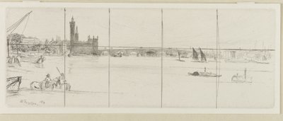 Stary Most Westminsterski, 1859. autorstwa James Abbott McNeill Whistler
