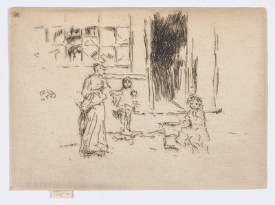 Petticoat Lane, ok. 1886-88 (akwaforta; tusz na papierze) autorstwa James Abbott McNeill Whistler
