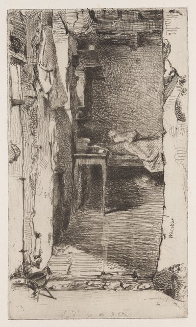 Zbieracze szmat, Quartier Mouffetard, Paryż autorstwa James Abbott McNeill Whistler