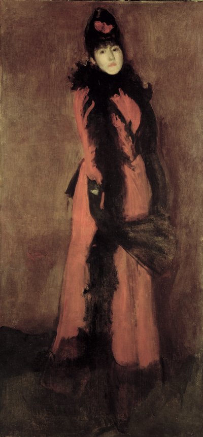 Czerwień i czerń: wentylator, 1891-94 autorstwa James Abbott McNeill Whistler