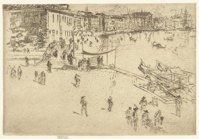 Riva del Sciavoni Riva, nr. 2 Zestaw dwudziestu sześciu akwafort (tytuł serii) autorstwa James Abbott McNeill Whistler