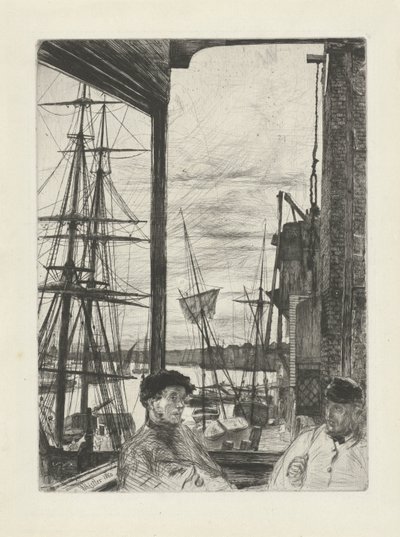 Rotherhithe Szesnaście rycin przedstawiających sceny nad Tamizą i inne tematy (tytuł serii) autorstwa James Abbott McNeill Whistler