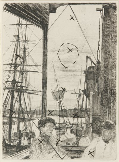 Rotherhithe, 1860. autorstwa James Abbott McNeill Whistler