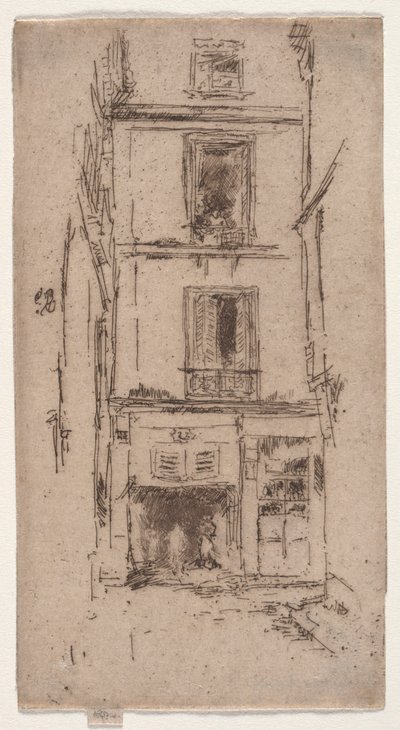 Rue des Bons Enfants, Tours. autorstwa James Abbott McNeill Whistler