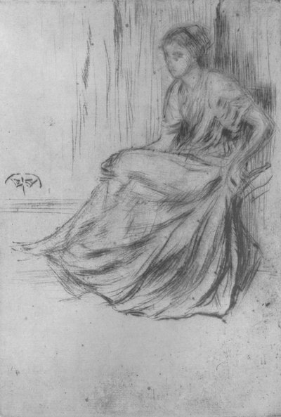 Siedząca dziewczyna, c1869, 1904 autorstwa James Abbott McNeill Whistler