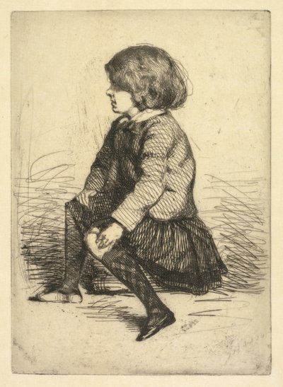 Seymour Haden Jr., w pozycji siedzącej. autorstwa James Abbott McNeill Whistler
