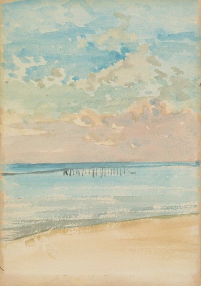 Southend - Zachód słońca, 1882-1884. autorstwa James Abbott McNeill Whistler