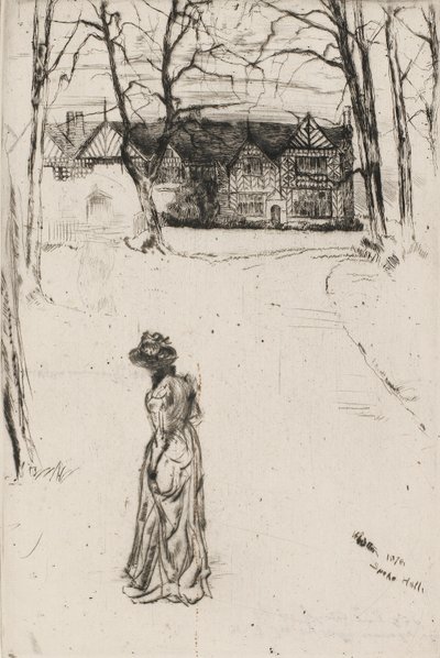 Speke Hall: Aleja, 1870. autorstwa James Abbott McNeill Whistler