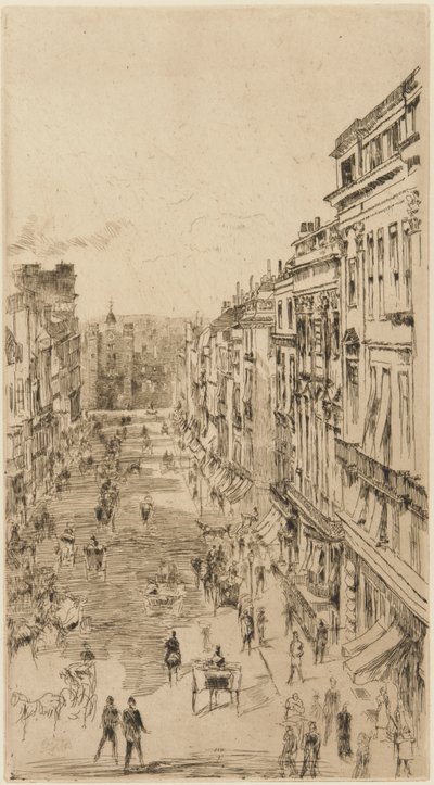 Ulica św. Jakuba, 1878 r. autorstwa James Abbott McNeill Whistler