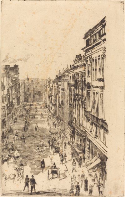 Ulica św. Jakuba, 1878 r. autorstwa James Abbott McNeill Whistler