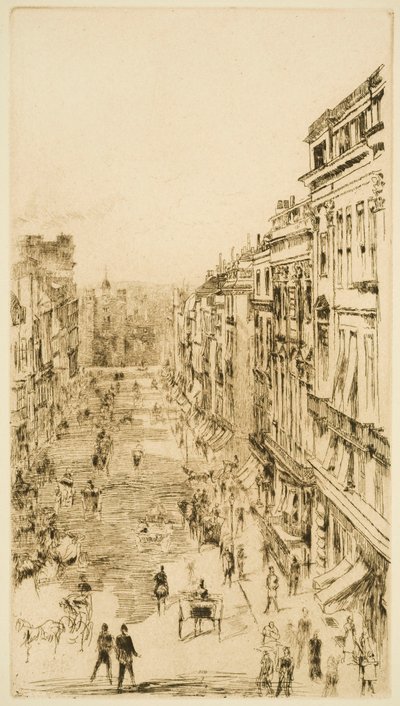 St James’s Street w Londynie autorstwa James Abbott McNeill Whistler