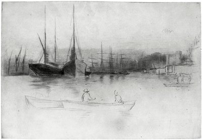 Parowce z wieży, 1875 1904. autorstwa James Abbott McNeill Whistler