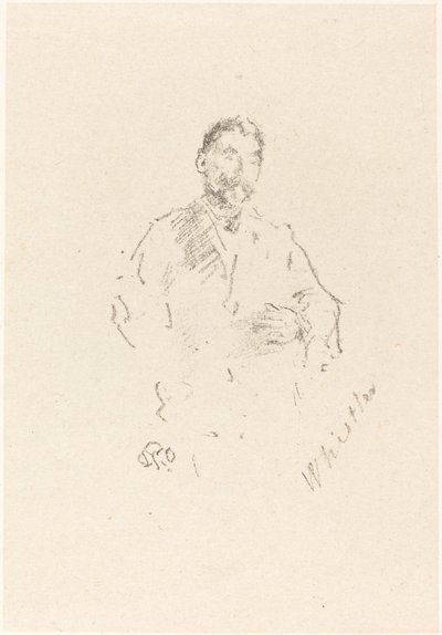 Stéphane Mallarmé, nr 2, 1892. autorstwa James Abbott McNeill Whistler
