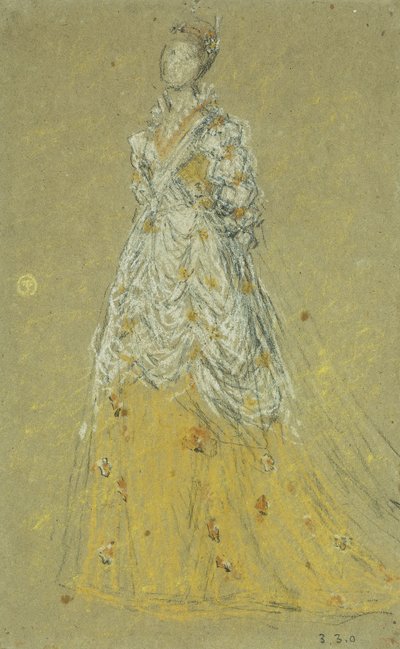 Studium „Symfonia w kolorze ciała i różu” autorstwa James Abbott McNeill Whistler