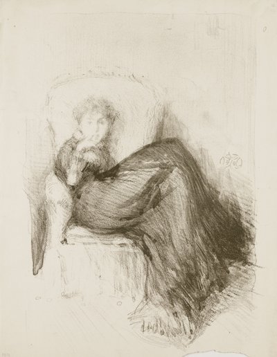 Badanie: Siedząca Maud, 1878 autorstwa James Abbott McNeill Whistler