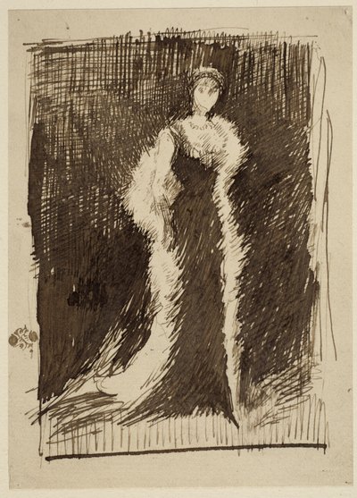 Studium aranżacji w czerni: Lady Meux, 1881 autorstwa James Abbott McNeill Whistler
