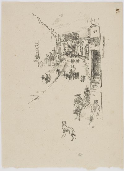 Niedziela, Lyme Regis, 1895 (litografia na papierze) autorstwa James Abbott McNeill Whistler